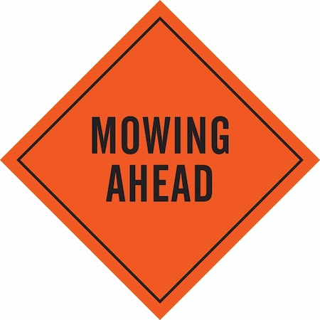 Brady Roll-Up Road Construction Sign, 48 in H, 48 in W, Mesh, Diamond, English, 56818 56818